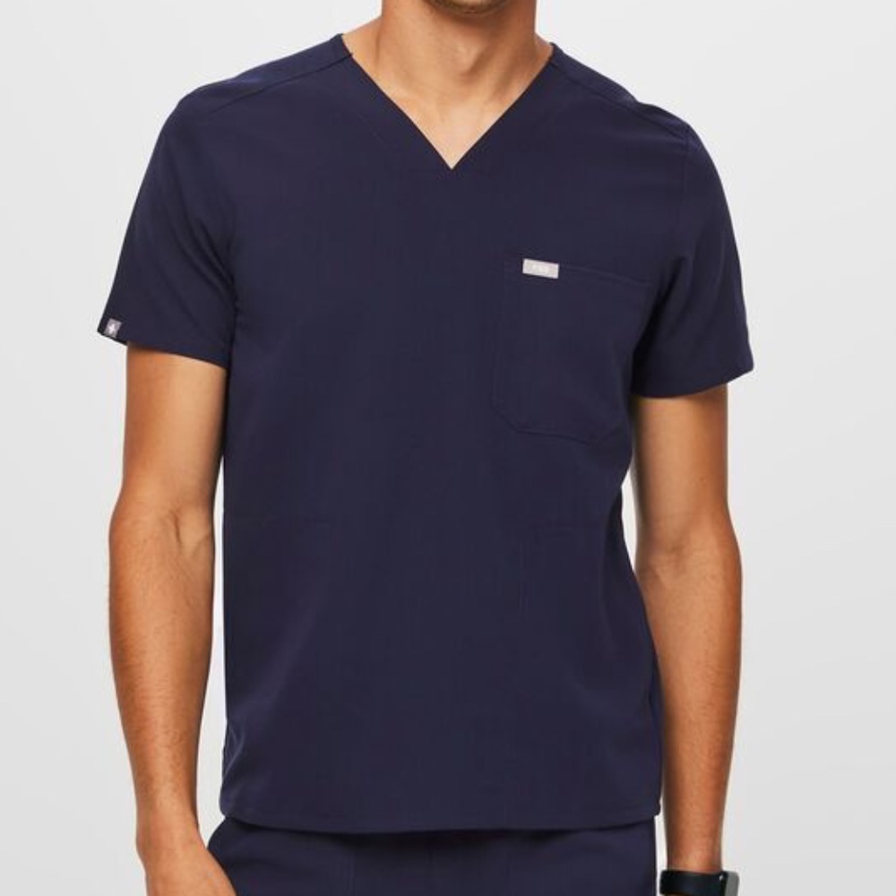 FIGS Men’s Navy Chisec - Three-Pocket Scrub Top